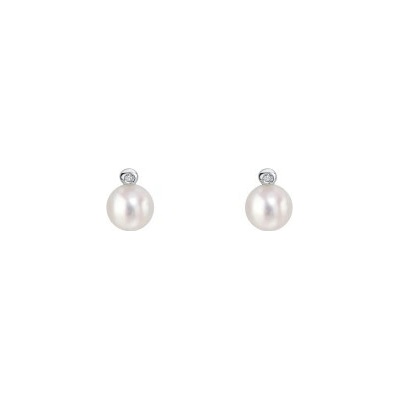 D for diamond Detské strieborné náušnice s diamantom E6392W