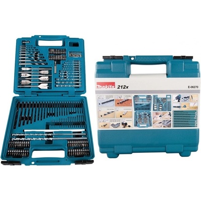 MAKITA E-06270 Sada bitov, vrtákov, nástrčných kľúčov 212 ks