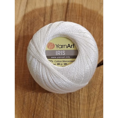 Bavlněná příze háčkovací Iris 20 g bílá