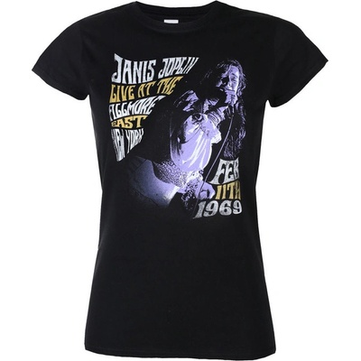 Tričko metal LIQUID BLUE Janis Joplin FILLMORE EAST '68 černá