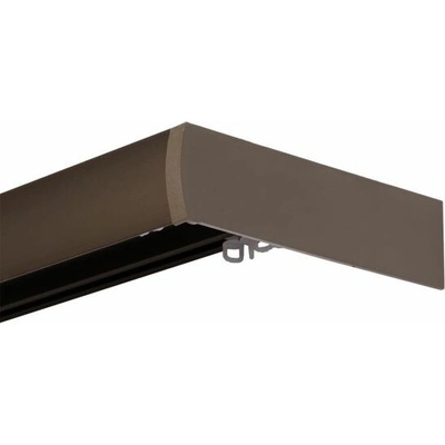 Inteza DECO stropná garnižová súprava s predným krytom kovová Bronzová, 160cm, dvojitá