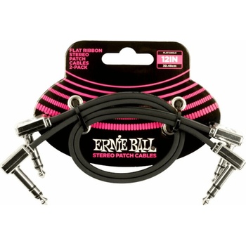 Ernie Ball Flat Ribbon Stereo Patch Cable 30 cm Ъглов - Ъглов Пач кабел (P06405)