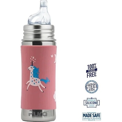 Pura nerezová fľaša s náustkom Unicorn 325 ml