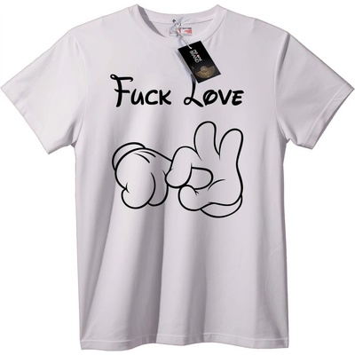 NOONEBRAND Тениска Fuck Love - 6XL, White