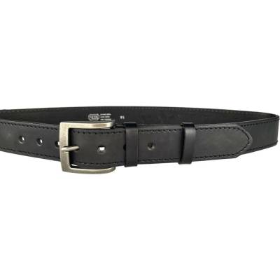Belts 501-60-1PR kožený pásek černý