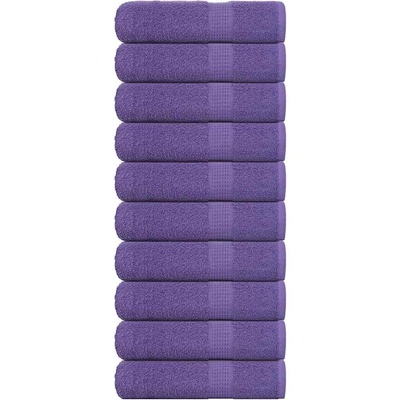 vidaXL Кърпи за ръце FROGN 10 бр. Лилави 50x100 см 360 г/м2 (136880)