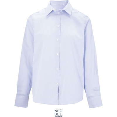 Neoblu 4338 BAPTISTE MEN / Мъжка риза с дълъг ръкав от микро твил - сини райета L (244338akc03)