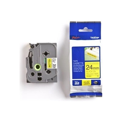 páska BROTHER TZS651 čierne písmo, žltá páska extra lepivá ADHESIVE Tape (24mm) TZES651