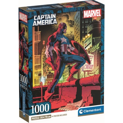 Clementoni Пъзел Clementoni от 1000 части - Капитан Америка (37049)
