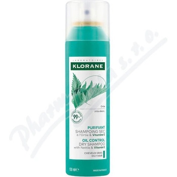 Klorane Nettle suchý šampón pre mastné tmavé vlasy 150 ml