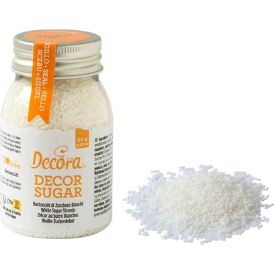 Decora Cukrové mini tyčiny biele Strands 90 g