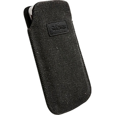 Krusell Кожен калъф за HTC Desire 500, Moto G и др. - Krusell Uppsala Mobile Pouch XXL (черен)