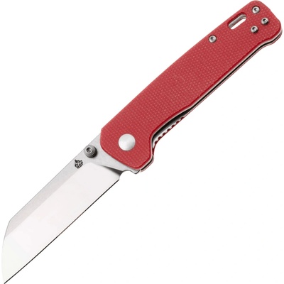 ! QSP Penguin V2 D2, 2 tone finish stonewash - satin,,Handle: Red micarta QS130V2-D1