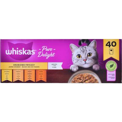 WHISKAS hydinový výber v želé 40 x 85 g