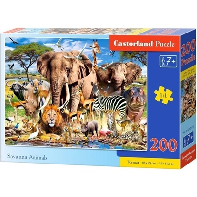 Castorland Пъзел Castorland от 200 части - Животните в саваната (B-222155)