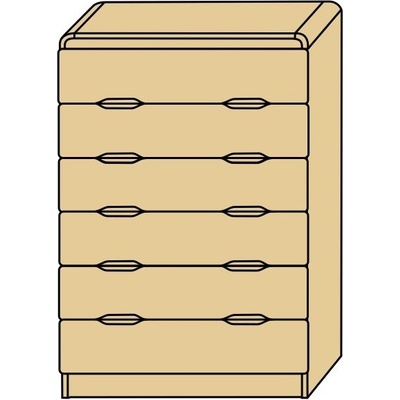 Roalholz velký zásuvkový prádelník z masivu KUMI MAX 113x75/90x58 – Zboží Dáma