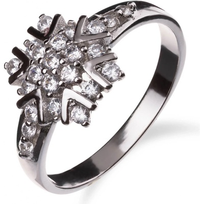 Meucci Stříbrný prsten s čirými zirkony i SS230R