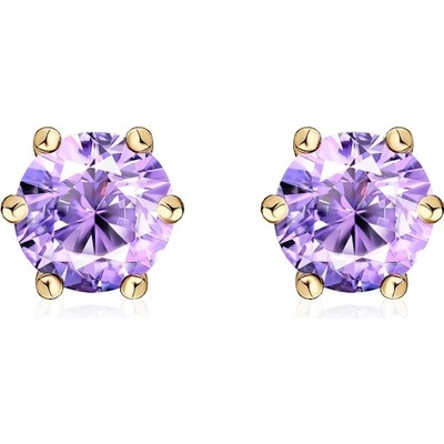 Savicki náušnice žluté zlato zirkony B-K-K0367-00120-585-Z