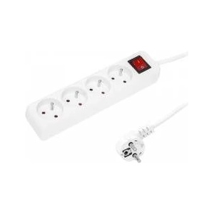 BLOW 98-736# Network extension cord pr-470wsp 4 sockets with grounding+switch 5m white 3x1.5mm