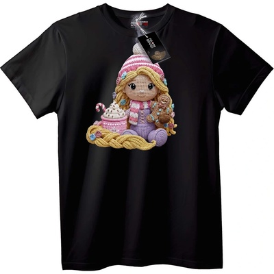NOONEBRAND Тениска Празнична Прошната Кукла - XL, Black