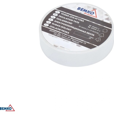 Bemko izolačná páska 19 mm x 20 m biela BM-E30-PVC1920WH