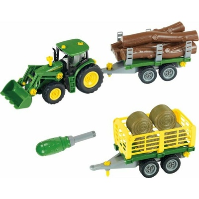 KLEIN 3906 traktor JOHN DEERE 6215R s čelním nakladačem stavebnice