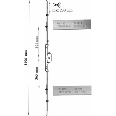 ROTO HKS 160Z/200Z prevod konštantný GR.1490/2E | 1601–2000 mm