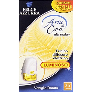Felce Azzurra Aria di Casa Luminoso podsvícený bytový parfém a osvěžovač vzduchu Zlatá vanilka 20 ml