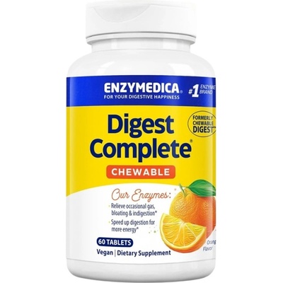 Enzymedica Digest Complete Chewable [60 Дъвчащи таблетки] Портокал