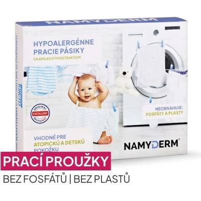 NAMYDERM® Hypoalergenní prací proužky Bez fosfátů Bez plastů 32 ks