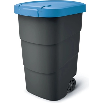 Prosperplast Wheeler antracit s modrým víkem 95 l