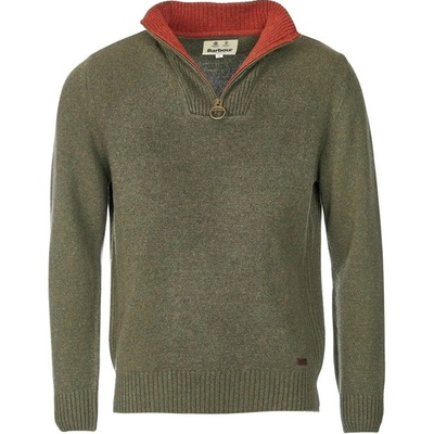Barbour Nelson Essential Half Zip Sweatshirt Seaweed