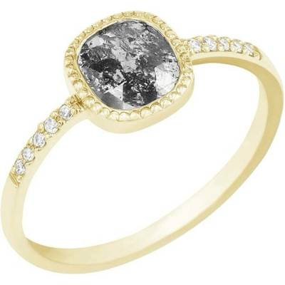 Eppi Prsten s emerald salt and pepper diamantem a lab grown diamanty Adaline R43622