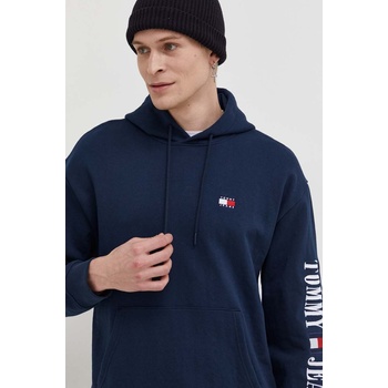 Tommy Hilfiger Суичър Tommy Jeans в тъмносиньо с качулка апликация DM0DM18494 (DM0DM18494)