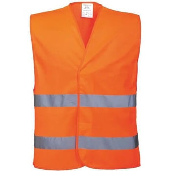 Image 1 of ProHand Светлоотразителен елек / Светлоотразителна жилетка / hi-vis / оранжев, 2 ленти, xl (yrm hi-vis 2-o-xl)