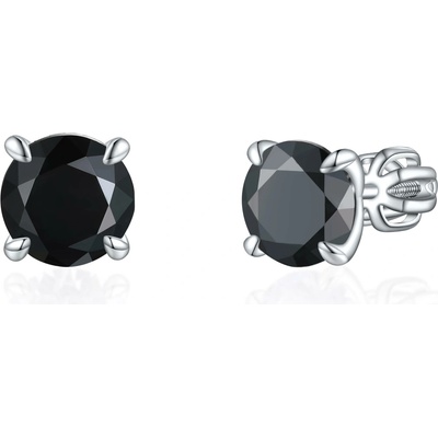 Olivie stříbrné náušnice PIPPI BLACK 8355