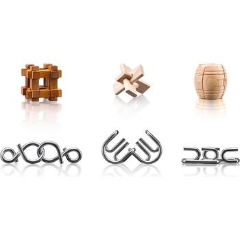 Popular Playthings Комплект метални и дървени логически пъзели Popular - Главоблъсканици (6 бр. ) (92221)