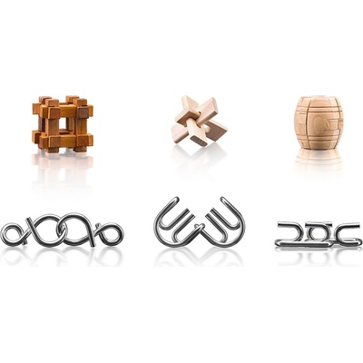 Popular Playthings Комплект метални и дървени логически пъзели Popular - Главоблъсканици (6 бр. ) (92221)