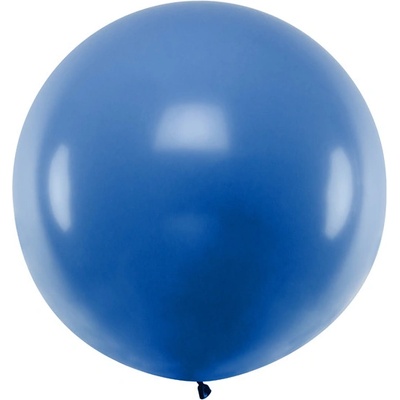 PartyDeco Guľatý Jumbo balonek 1m námornická modrá