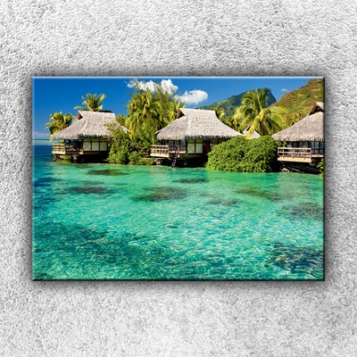 IMPAR Fotografie na plátno Rybářské chýše 50x35 cm