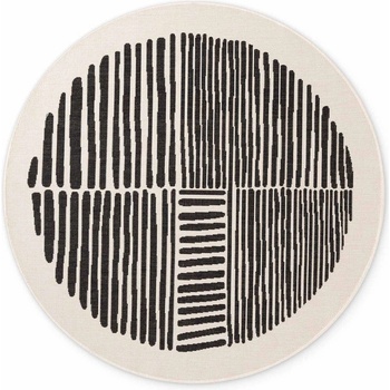 Ted Baker Черен/кремав кръгъл килим за открито и закрито ø 200 cm Haringey Bounds - Ted Baker (106390-200)