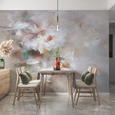 Art Gift Decor Фототапет Рисувани бели цветя