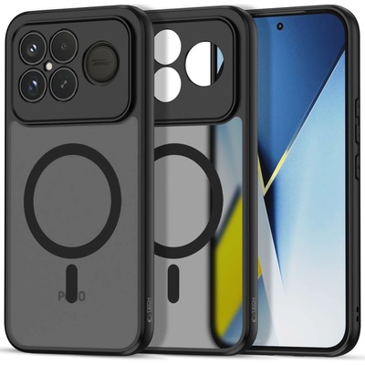 Tech-Protect Твърд кейс с MagSafe пръстен за Xiaomi Poco F8 Ultra от Tech-Protect MagMat - Matte Black (5906302352715)