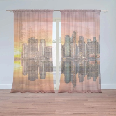 Sablio Záclony New York Západ slnka: 2ks 150x250cm