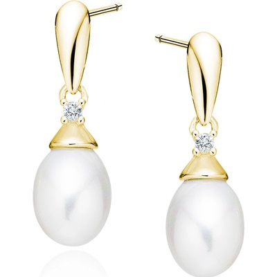 Olivie strieborné náušnice PERLA GOLD 4107