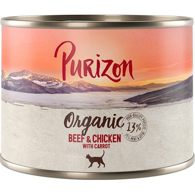 Purizon Organic hovädzie a kuracie s mrkvou 6 x 200 g