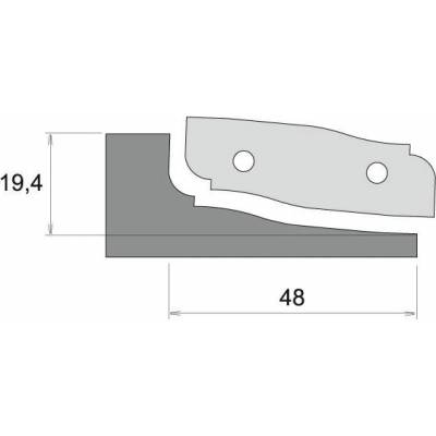 VBD 48,3x16,0x2,0 - pro frézu na výplně F631-16030 profil B
