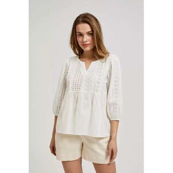 Moodo Бяла блуза с 3/4 ръкави Moodo Moodo | Byal | ЖЕНИ | XS