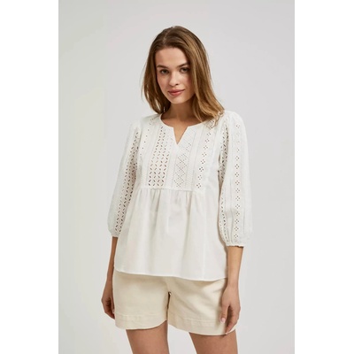 Moodo Бяла блуза с 3/4 ръкави Moodo Moodo | Byal | ЖЕНИ | XS