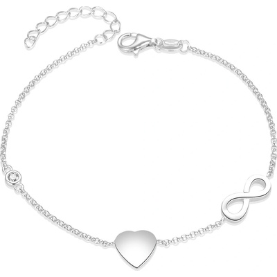 AGATO Stříbrný náramek se symboly lásky AGB635/21